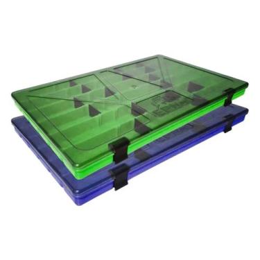 Imagem de Kit com 02 Estojos para Iscas EP Fishing Colors (Azul e Verde, 22 divi