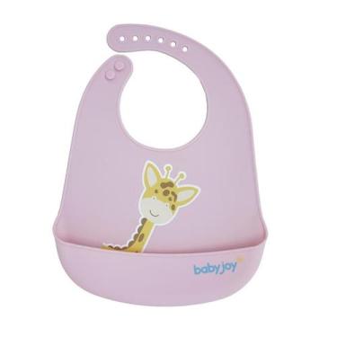 Imagem de Babador Silicone Baby Joy Girafa Rosa Claro - Incomfral