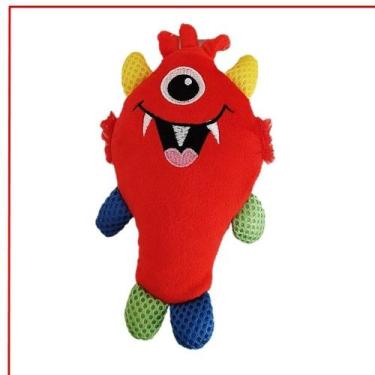 Imagem de Brinquedo Pet Cachorro Monstrinho Pelúcia Sonoro Pawise