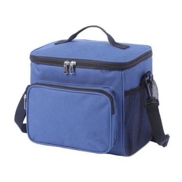 Imagem de Bolsa Térmica Grande Portatil Marmita Viagem Com Alça Cor:Azul Marinho