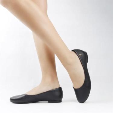 Imagem de Sapatilha Couro Conforto - USAFLEX, Preto, 35