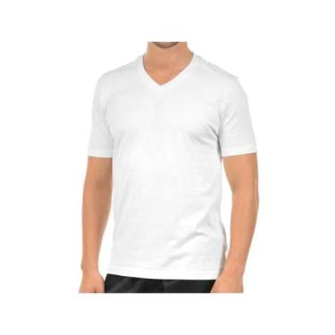 Imagem de Camiseta Hering Masculina Meia Manga N2k5 Branco, EXG, Branco