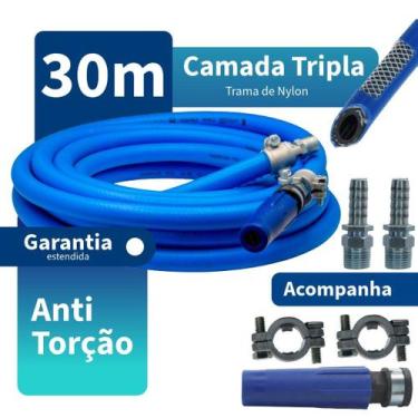 Imagem de 30M Mangueira Lava Auto lavagem automotiva 1000PSI Azul Maza - Acrel