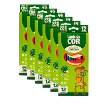 Imagem de COMP Kit 10 Caixas Lápis 12 Cores Resinas Sextavado Flex Ecológico Leo