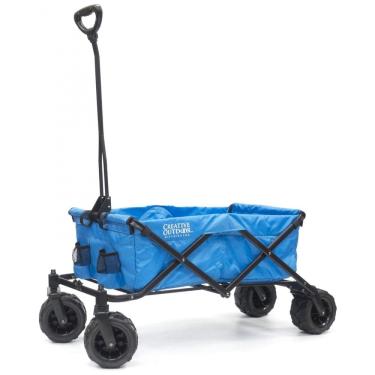 Imagem de Carrinho Dobrável para Camping e Jardim com Rodas para todos os Terrenos, Capacidade 70kg, Creative Outdoor, Azul Frio