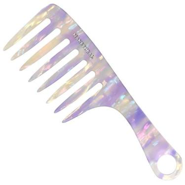 Imagem de Pente de dentes largos MANETURAL D1 para cabelos cacheados (branco e r