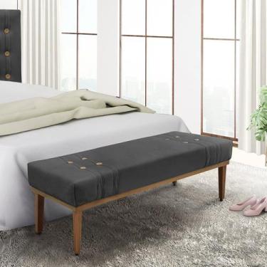 Imagem de Calçadeira Recamier Casal Gênova Cinza - Spezzia Decor