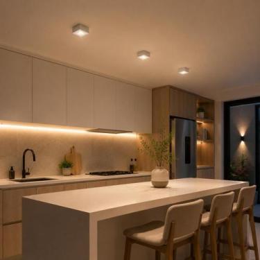 Imagem de Spot LED 5w Mini Plafon Sobrepor Quadrado 3000K IP20 IRC70 400lm Luz B