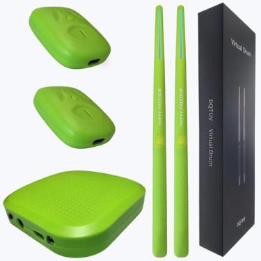 Imagem de Baquetas de ar DQTUV Bateria Eletrônica 8 Sons RGB