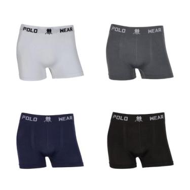 Imagem de Kit 12 Cuecas Boxer Polo Wear Infantil Microfibra  Conforto e Praticid