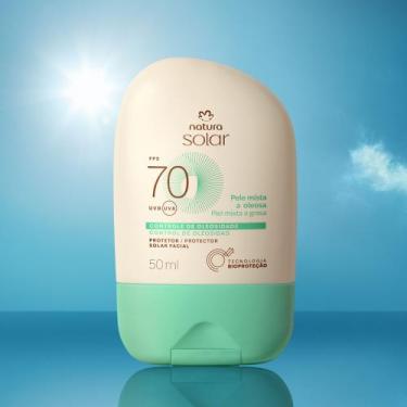 Imagem de Protetor Solar Facial Pele Mista a Oleosa FPS 70 Natura Solar