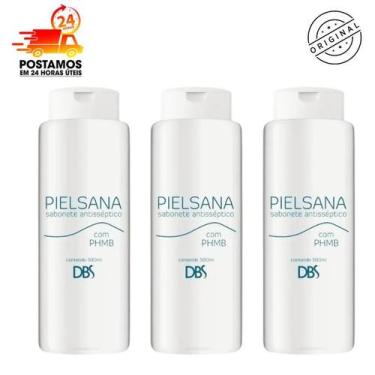 Imagem de Sabonete Antisséptico Pielsana com PHMB 500ml kit 3 unidades - DBS