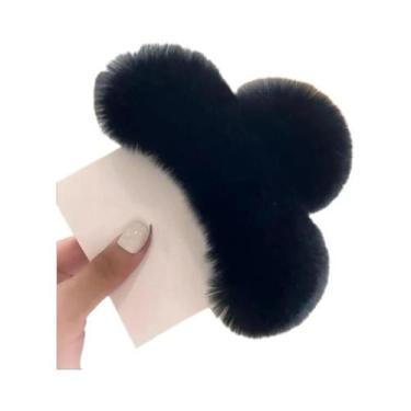Imagem de Presilha De Cabelo Feminina Elegante De Pelúcia Macia, Presilhas De Co