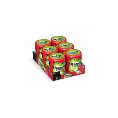 Imagem de Trident X Senses Morango Lime contendo 6 potes de 54g cada
