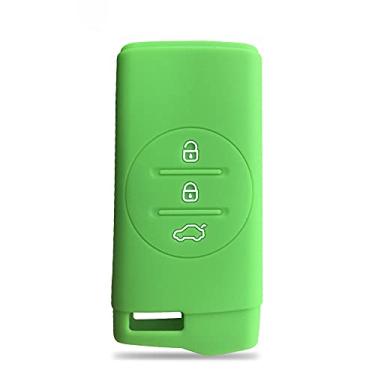 Imagem de YJADHU Capa de silicone para chave de carro com fob remoto, adequado para Chery Tiggo 7 Pro 8 Arrizo 5 EQ7 5x 3x 2020 Gx, verde