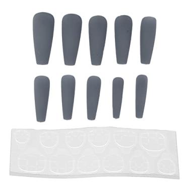 Imagem de Long Coffin Fake Nails, DIY Press On Nails 10 unidades para casa para mulheres para meninas para salões de beleza(N5355-05)