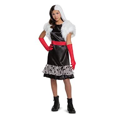 Imagem de Fantasia Cruela para Tweens, traje oficial da Disney Estella da Cruella Live Action Movie, tamanho júnior clássico (7-9)