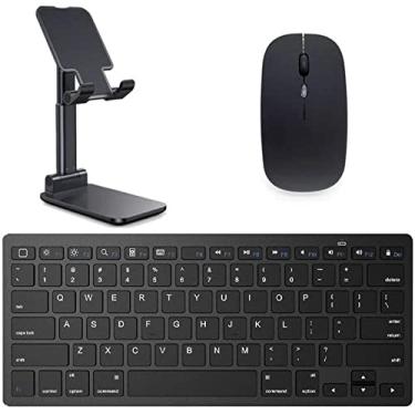 Imagem de Teclado e Mouse Bluetooth Sup compatível com iPad Pro 12,9" 2020/2021 Preto