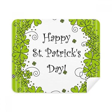 Imagem de Pano de limpeza de tela Four Clover Ireland Happy St.Patrick's Day 2 peças de tecido de camurça