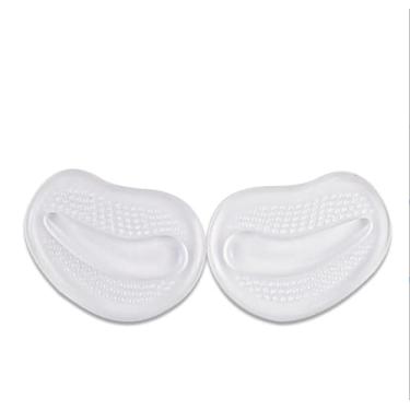 Imagem de Ótima para corrida, passada, parada, silicone, dor no pé, arco cruzado, antepé, almofada, amortecedor, meia jarda, palmilha de salto alto feminina antiderrapante espessamento macio,