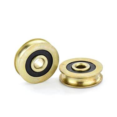 Imagem de 2 pcs Grooved Rolamento U Candidaco Roda 6mm Guia de Corda de Fio Roda Suspensão de Roda de Roda Polia Linha Cruzada Polia Fixa 6.4 * 28.5 * 8mm