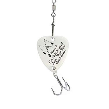 Imagem de liduola 3 anos de casamento 3 anos e ainda estou com gancho amor o seu melhor captura de sempre pesca isca presente de aniversário de Natal para marido ou namorado