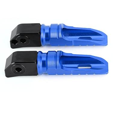 Imagem de Aramox Foot Pegs, Motorcycle Rear Footpegs Mount Kit Rear Foot Pegs Control Component Enlarge Base Fit for CB125R / CB250R / CB300R(Blue)