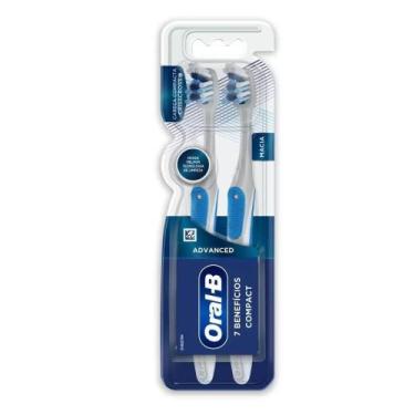 Imagem de Kit Escova Dental Oral B 7 Benefícios Compact Com 2 Unidades - Oral -B