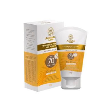 Imagem de Protetor Solar Facial Australian Gold Gel Creme Fps70 Com 50G