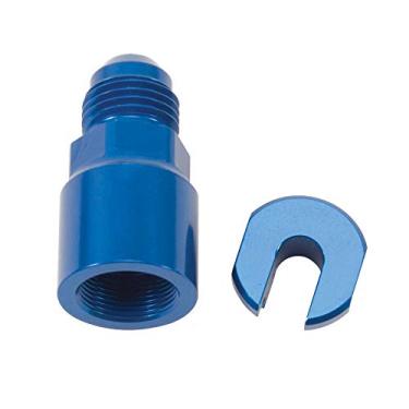 Imagem de Edelbrock 644120 Adaptador EFI de encaixe -6 Macho para 3/8" Sae Quick DiSConnect Fêmea SCrew Tipo Azul Acabamento Anodizado