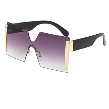 Imagem de Óculos de sol femininos com armação grande, sem moldura, sem moldura, corte de diamante, moda feminina, 1, tamanho único