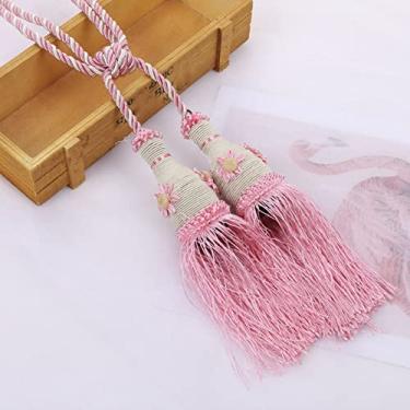 Imagem de Suportes de cortina prendedores de cortina Corda de cortina Corda de orelha de borla simples Correia de bola pendurada, T9,1 Pçs