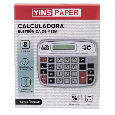 Imagem de Calculadora de Mesa 8 Dígitos Yins