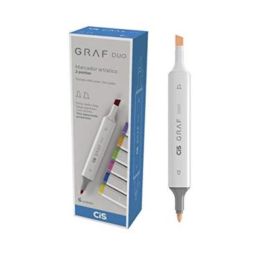 Imagem de Marcador Graf Duo, CIS, Pastel Peach, Caixa com 6 unidades