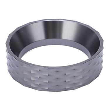 Imagem de Anel de dosagem de café de 51 mm Acessório de substituição para máquina de café Funil de dosagem de liga de alumínio para portafiltros de 51 mm (cinza)