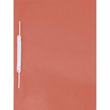 Imagem de Pasta Grampo Trilho Plástica Oficio, ACP, Vermelha, Pacote de 115