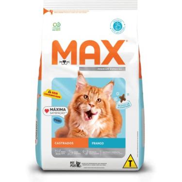 Imagem de RAÇÃO GATOS MAX CASTRADOS ADULTO FRANGO 10,1KG