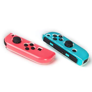 Imagem de A proteção de silicone TwiHill TPU é adequada para N-Switch joy-con TPU capa de proteção de silicone, N-Switch joy-con punho pega transparente capa macia