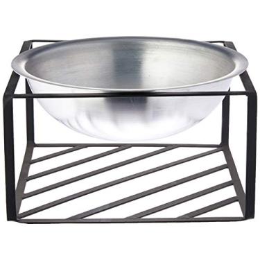 Imagem de Comedouro De Ferro Unico Preto Decorglass Multicolor