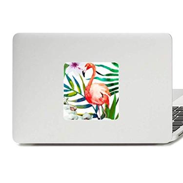 Imagem de Plantas tropicais, flamingo, flores, decalque, vinil, paster, laptop, decoração de PC