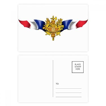 Imagem de Cartão postal com emblema nacional da bandeira da França