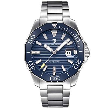 Imagem de Relógio masculino Skye Reker, automático, mecânico, todo de aço, à prova d'água, esportivo, moderno, executivo, Branco