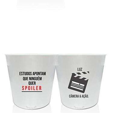 Imagem de Kit 2 Baldes de Pipoca Personalizados - Spoilers, Luz, Camera...