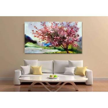 Imagem de Quadro Decorativo Grande Floral Sakura - 200X100cm - Tendenci