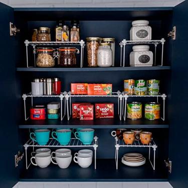 Imagem de Kit Cozinha Prateleiras Aramadas para organizar - 7 un Branco com Branco