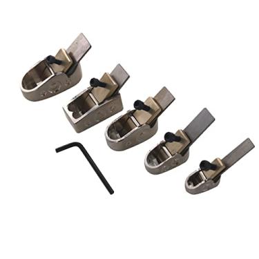 Imagem de Chusui 5 pçs conjunto de cortador de avião para carpintaria violino aplainador de polegar sola curva metal latão luthier ferramenta para violino diy viola violoncelo instrumento de madeira CL