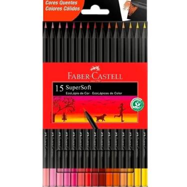 Imagem de Ecolápis de cor Supersoft 15 Unid Tons Quentes Faber-Castell