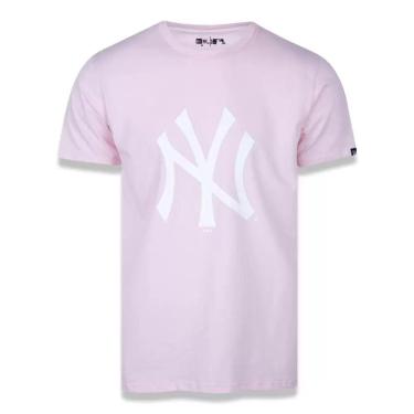 Imagem de Camiseta New Era New York Yankees Logo Masculina - Rosa