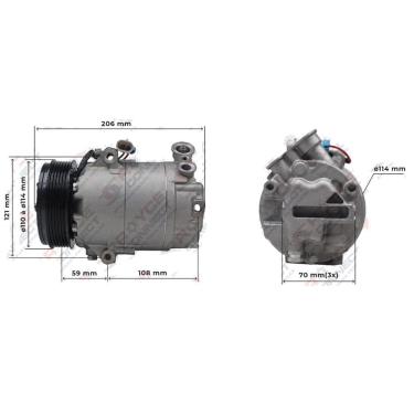 Imagem de Compressor CVC 9045 125cc Astra  Vectra 2006...