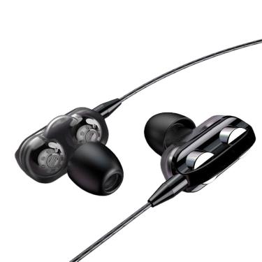 Imagem de Fones de ouvido esportivos com fio 3.5mm fone de ouvido intra-auricular fones de ouvido mini fones de ouvido graves para telefone